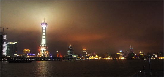 上海　新開地の夜景